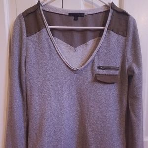 Military Style V-Neck Top